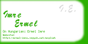 imre ermel business card